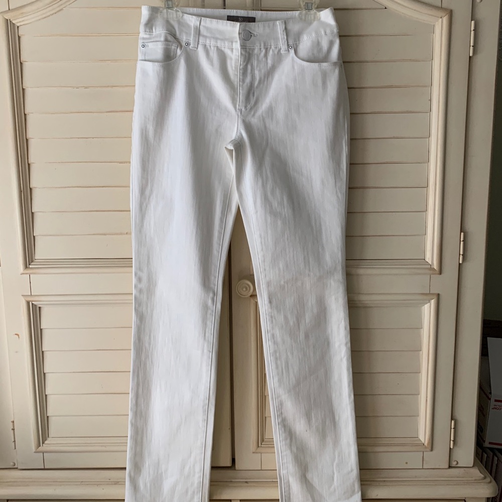 Chico’s white cotton jeans